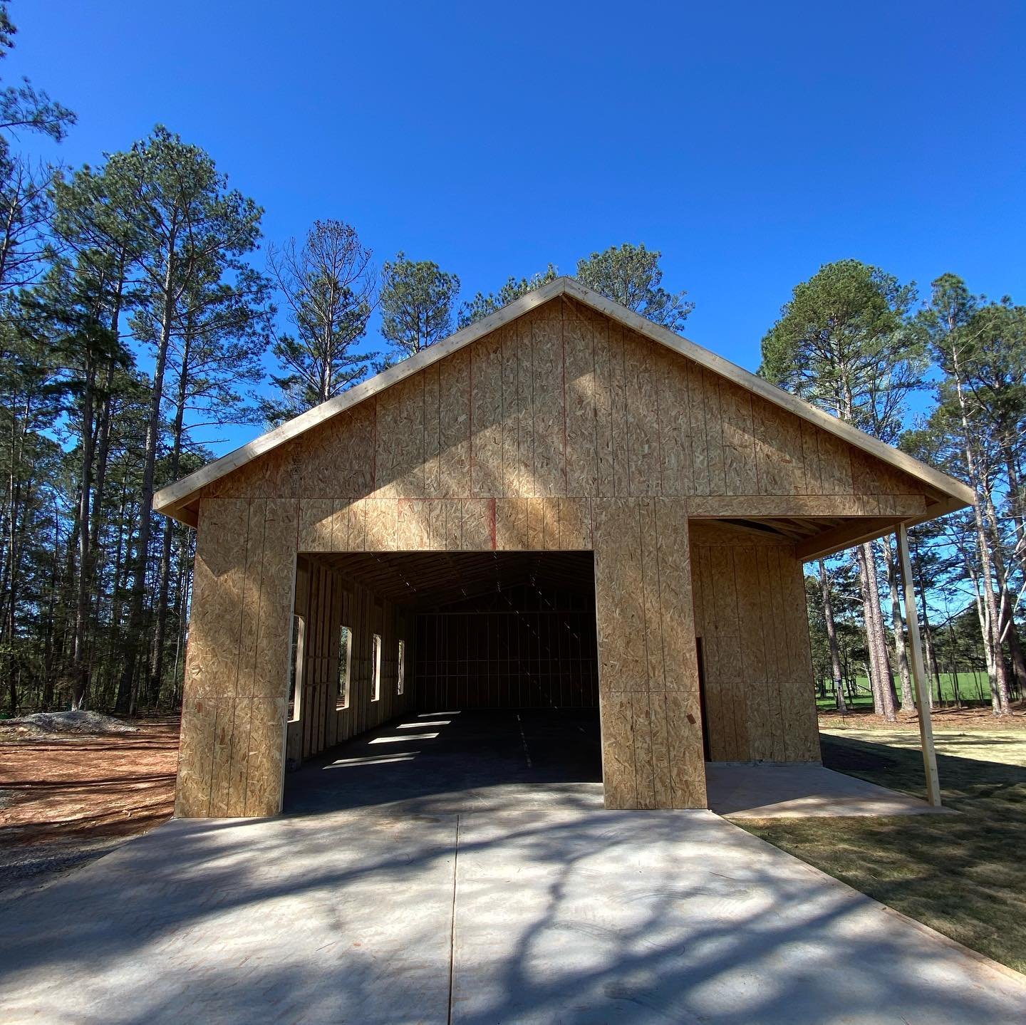 Detached garage framed in a single day in Senoia, Georgia